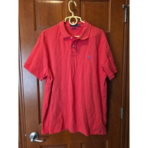 Ralph Lauren Polo Shirt Men’s XLarge Red Classic  Fit Short Sleeve Blue Pony